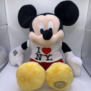 Disney Store Authentic 12" Mickey Mouse Plush I LOVE NEW YORK